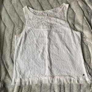 White lace tank
